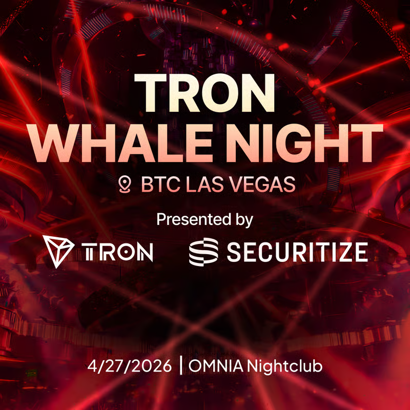 trondaoCN's tweet image. 🎉加入波场 #TRON 与@Securitize，共同开启波场鲸鱼之夜！

很荣幸与@MetaMask、@DSAForg、@BAI_AGI联合主办。

📍OMNIA Nightclub
🕗8:00 PM – 11:00 PM（GMT-7）

即刻报名，拉斯维加斯Bitcoin 2026见👇
luma.com/hg76m1hy