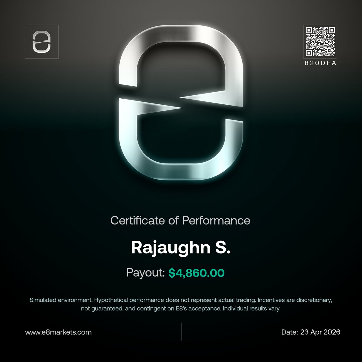 E8 Payouts tweet media