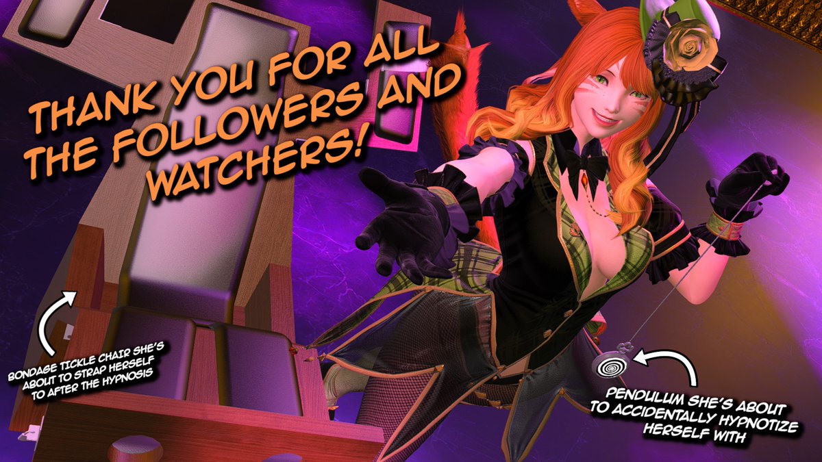 VeylumSkies's tweet image. Thank you all for the 200 followers on Twitter and 60+ watchers on DeviantArt!
I started posting tickling and hypnosis content just 4 months ago and I already feel like I have so many people watching me! Please look forward to more posts!
#Tickling #Hypnosis #FFXIVlewd #FFXIVnsfw