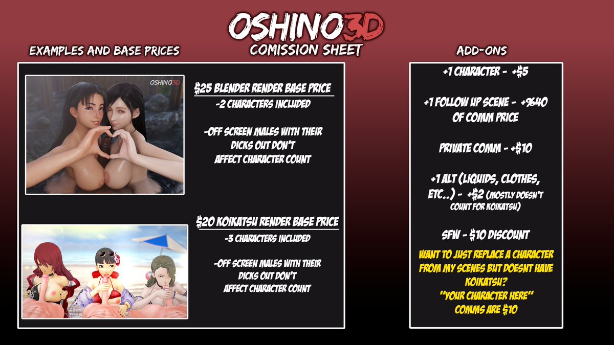 Oshino3D🔞(Comms Open) tweet media