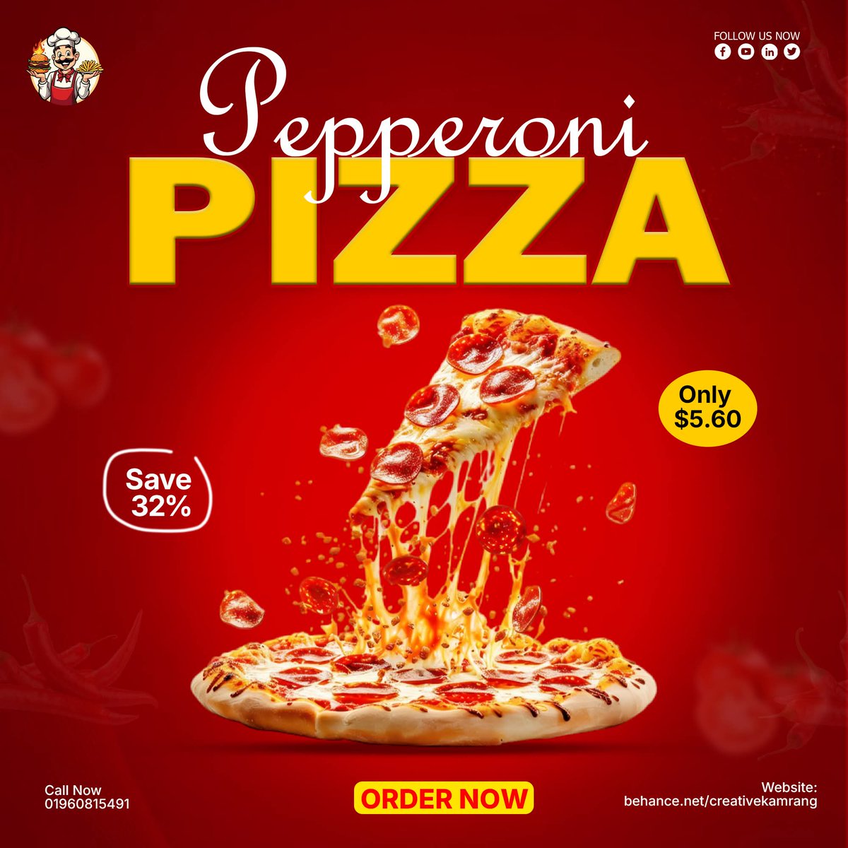 creativekamrang's tweet image. Social Media Post Design for Pizza Brand

#pizzaposter  #foodmenudesign #restaurantmarketing #socialmediadesign