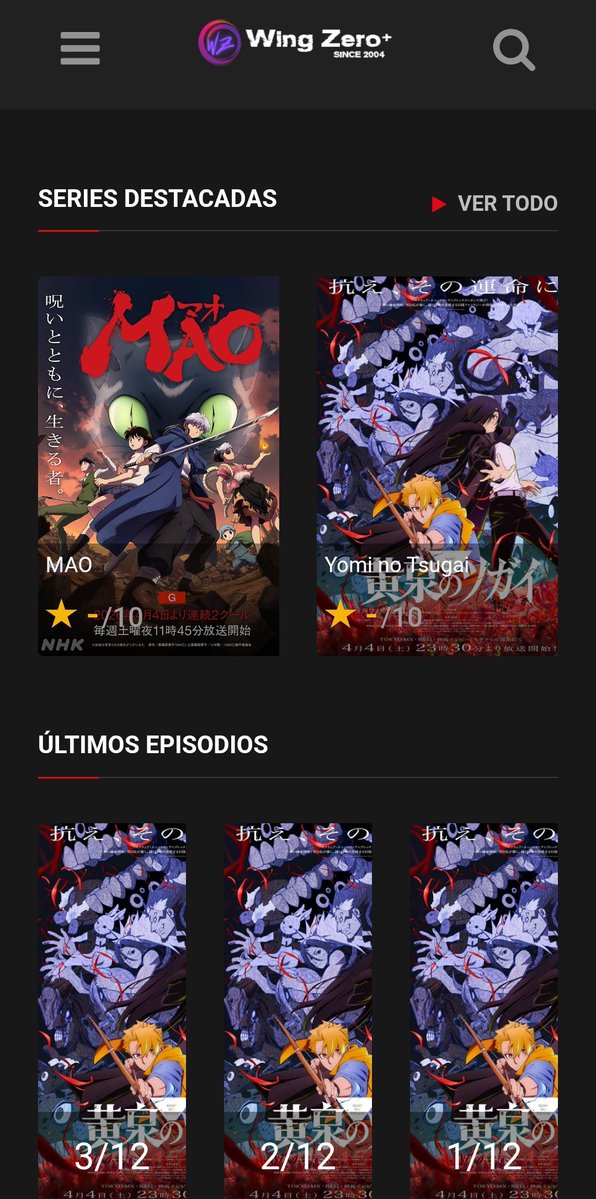 Estrenos de parte de WingZero Fansub 

plus.wing-zero-network.org