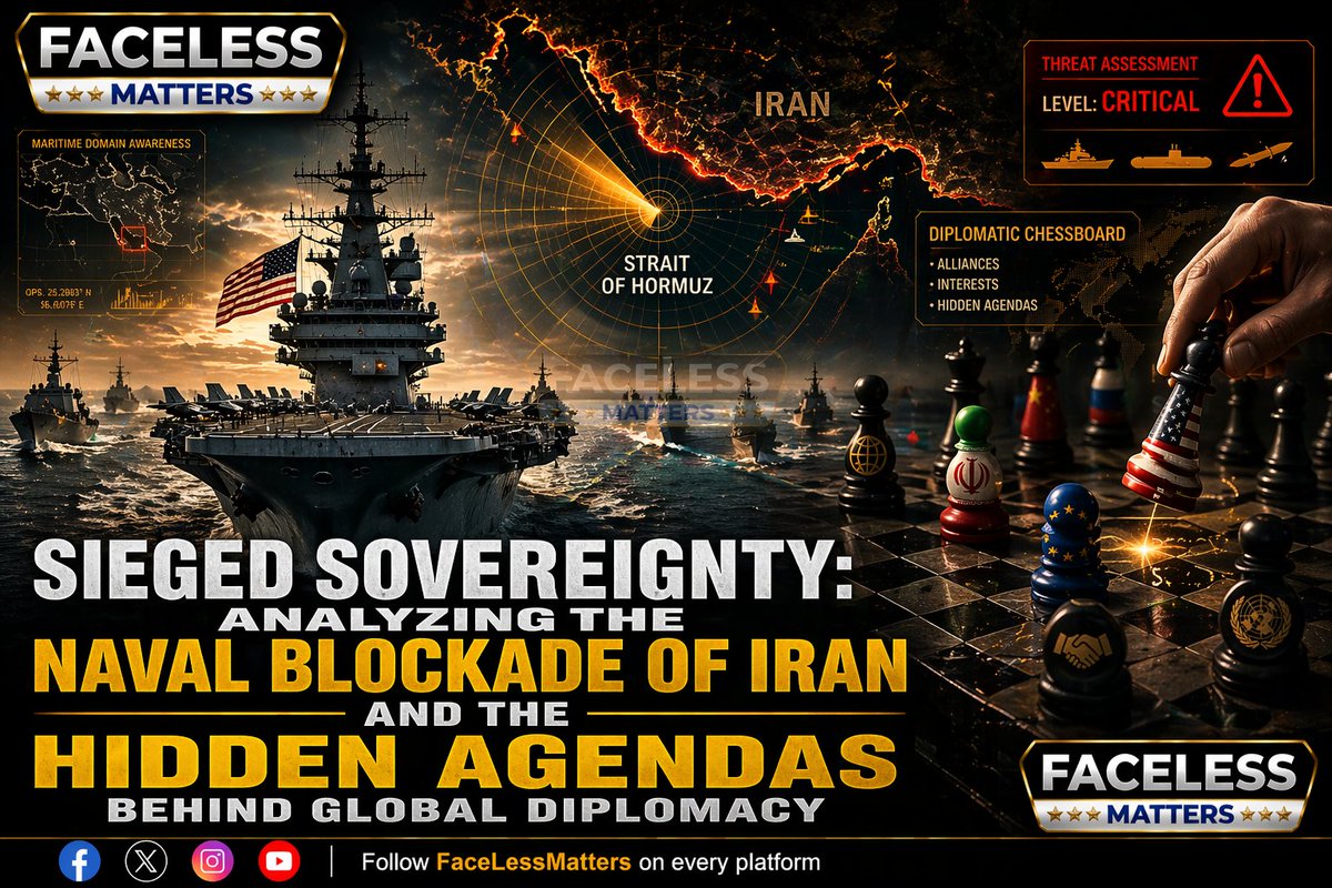 facelessmatters's tweet image. Head Lines: بحری حکمتِ عملی! بحری طاقت اور سفارتی دھوکہ دہی پر مبنی خصوصی رپورٹ۔

تزویراتی جنگ! 🚨 سمندروں پر بالادستی کے لیے نئی چالوں اور عسکری وژن پر اہم تجزیہ۔ تفصیل یہاں ملاحظہ کریں: 🛡️ facelessmatters.com/2026/04/mariti… #Deception #MaritimeSecurity #FACELESSMATTERS