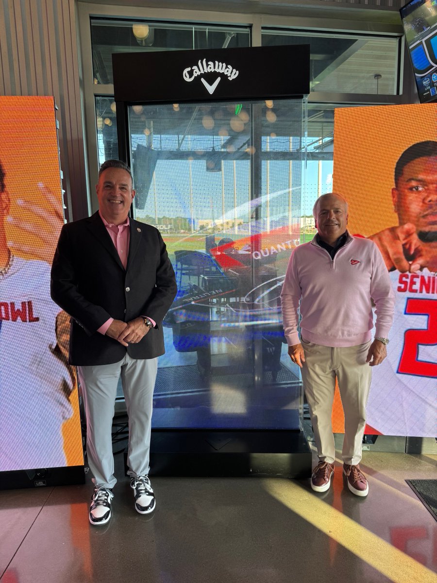 Senior Bowl NFL draft party! Top Golf! The Executive Director Drew and me!!  Great times.