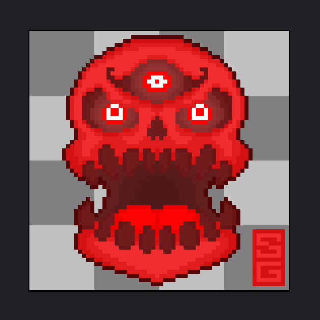 SynthGl1tchz's tweet image. Another day, another pixelart! 
He knows your future...
#aseprite #pixelart #indiegame #gamedev #indiedev #skull #ghost