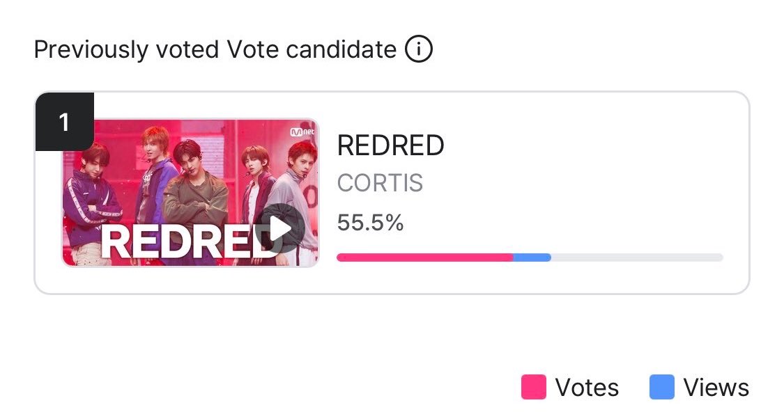 [🗳️] ชวนโหวต Weekly MCD Pick Stage

⭐️ ดู&amp;ไลค์คลิปบนแอป Mnet Plus
mnetplus.onelink.me/TRa8/eftibvb4?…

⭐️ โหวตให้ #REDRED
🔗 VOTE:  mnetplus.onelink.me/TRa8/uw2h721e?…

🗓️ ปิดโหวต 27/04 เวลา 09:59 น.
⭕️ เกณฑ์การตัดสิน: ยอดวิวคลิปบนแอป 50% + โหวตบนแอป 50%

#ชวนโหวตเด็กโหลดต่ำ