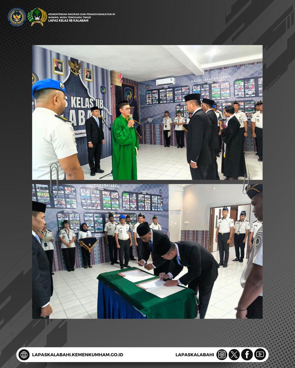 LapasKalabahi's tweet image. Pelantikan Pejabat Struktural, Lapas Kalabahi Dorong Kinerja Lebih Optimal

Selengkapnya: 
lapaskalabahi18.blogspot.com/2026/04/pelant…

#LapasKalabahi 
#Kemenimipas 
#AlwaysTheBest
~ KanwilDitjenpasNTT