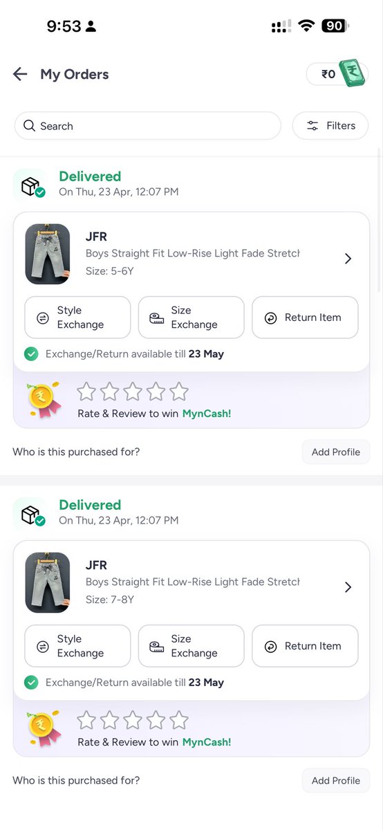 aarish9696's tweet photo. @MyntraSupport product is marked delivered but it still not delivered, same has been raised on help center on Myntra app but no revert. Incident No: IN26042316353478683430, @jagograhakjago https://t.co/mIFI3nWUBA