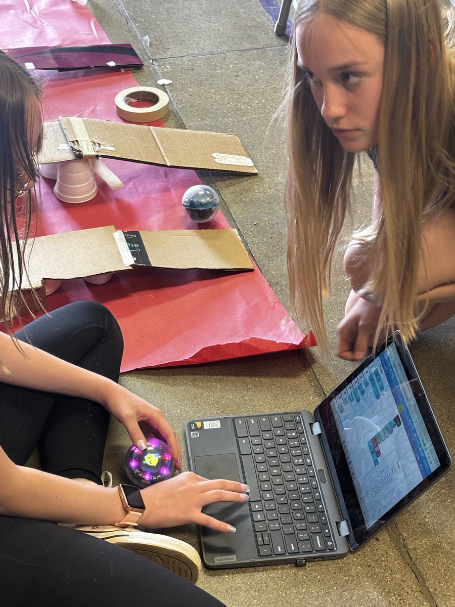 jaimehansendvu1's tweet image. STEM at its best! 🔥 Today in the Makerspace, students engineered lava-crossing bridges—using creativity, strict material lists, and the EDP. They coded solutions with @Sphero Bolts to bring their designs to life. Innovation in action! 🚀 #STEM #Makerspace #EngineeringDesign