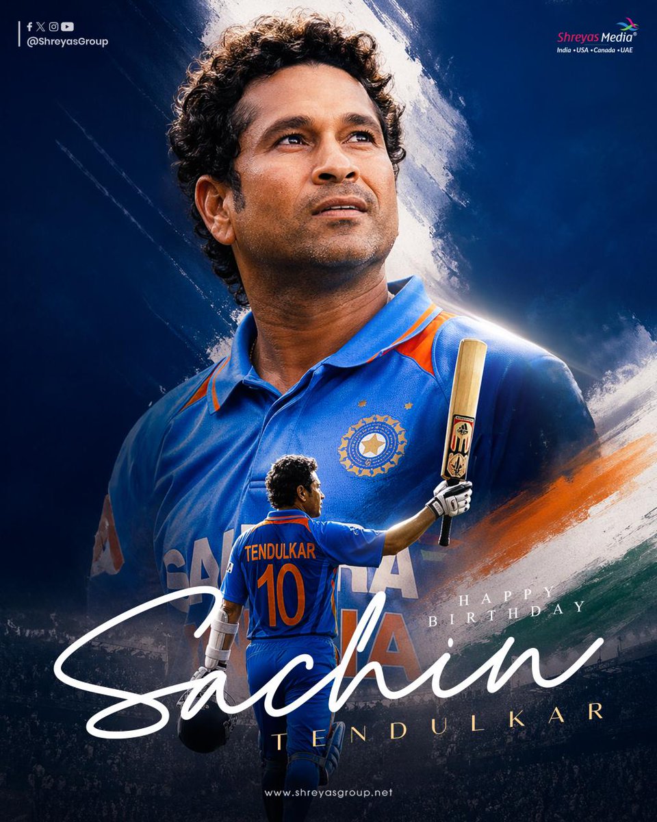 shreyasgroup's tweet image. A Legend who redefined Cricket and Inspired Generations.🔥

Wishing the Master of Indian Cricket, @sachin_rt a very Happy Birthday ❤️‍🔥

-Team @shreyasgroup ✌️

#HappyBirthdaySachinTendulkar #HBDSachinTendulkar #SachinTendulkar #ShreyasGroup #ShreyasMedia