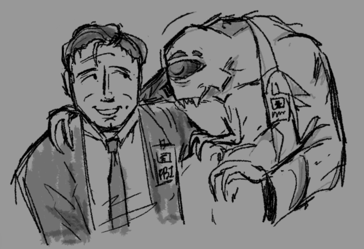 wimble_thimble's tweet image. dumb crossover doodles #halflife #xfiles