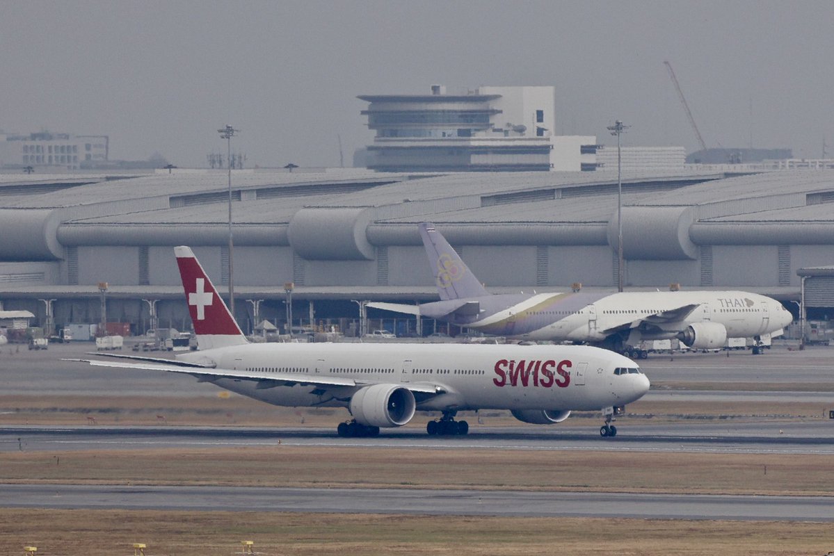 musonda_o's tweet image. Swiss
B777-300ER  HB-JNH
Suvarnabhumi Airport, Bangkok
17 Jan 2026
LX181 BKK-ZEH

スイスインターナショナルエアラインズのB777-300ER、チューリッヒ行きが離陸。
#Swiss #BKK #B77W