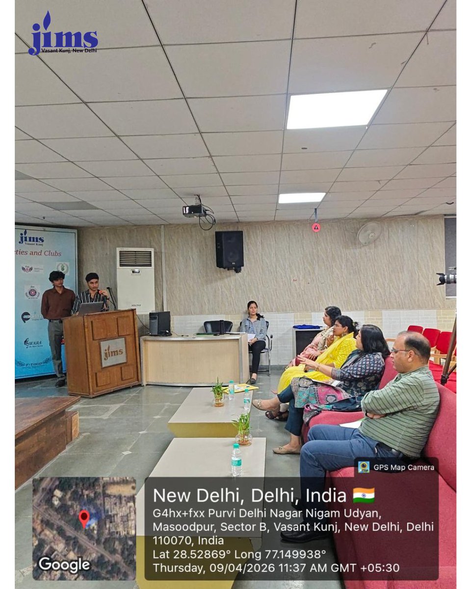 JIMSVK's tweet image. Next Gen AI Showcase &amp;amp; AI-Powered Solution Expo at JIMS Vasant Kunj highlighted innovation, creativity &amp;amp; Industry 4.0 prototypes
Organized by IIC, Dept. of IT &amp;amp; IQAC (9 April 2026), the event featured live demos &amp;amp; real-world problem solving.
#JIMSVasantKunj #NextGenAI #Innovation