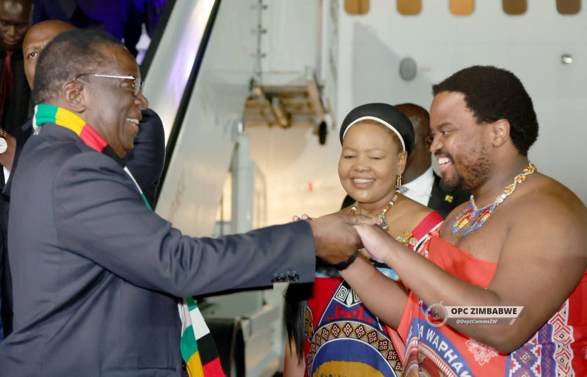 VNgwena1's tweet image. #Zimbabwe a friend to all and an enemy to none.......President Mnangagwa is in eSwatini where he joined other regional leaders for a landmark double celebration marking King Mswati III’s 40 years on the throne and his 58th birthday. @BarakaZaire @5000Skhumb59500 @GromykoMkoma