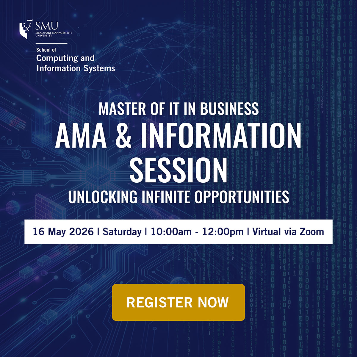 FintechSIN's tweet image. Discover SMU’s top-ranked Master of IT in Business! Equip yourself with essential skills for a successful career in business and IT. Register here: bit.ly/4rPupkv #Fintech #IT #Business #Finance