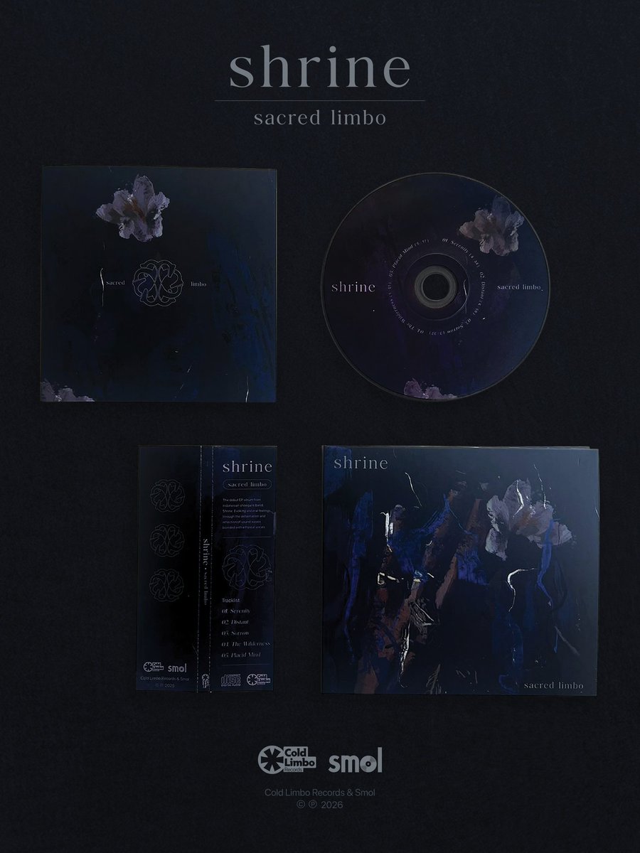 shrinemusic's tweet photo. We proudly present the reissue of the Sacred Limbo EP in CD format, released by Smol (MY). This exclusive release will be available at Record Store Day Indonesia 2026 and in Malaysia. https://t.co/hdrXtCH42m