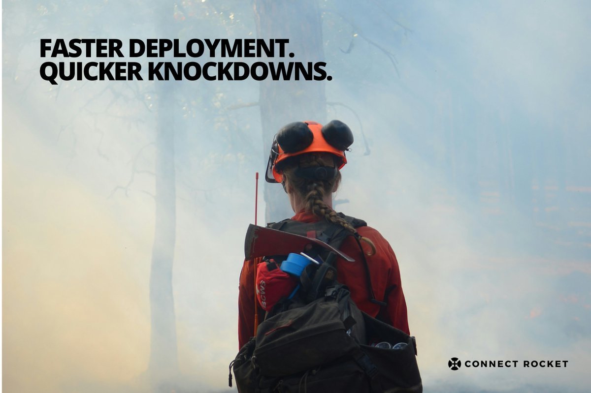 ConnectRocket's tweet image. From quicker knockdowns to more efficient mop-ups, Connect Rocket is built for the front lines. Let us show you how to cover more ground. 🌲🔥

Book your demo here: connectrocket.com

#wildfire #hotshot #wildland #interfacefire