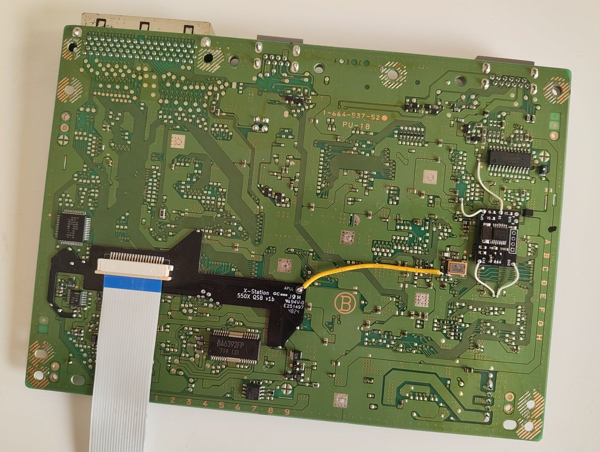 JonoSharp's tweet photo. Xstation ODE install for the PS1 + DFO (hand assembled). https://t.co/voeqUHN65U