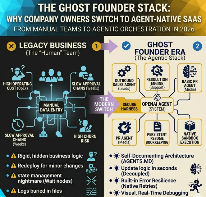 Muneeb_Devs07's tweet image. The Ghost Founder era is here

$50k MRR with 0 employees is the new 2026 benchmark

Why owners buy Agentic SaaS:
Resume Bookkeeping: Agents finish tasks without crashing

Zero Overhead: AI agents handle support sales and ops
Stop hiring roles Start building agents

#SaaS #AI #Dev