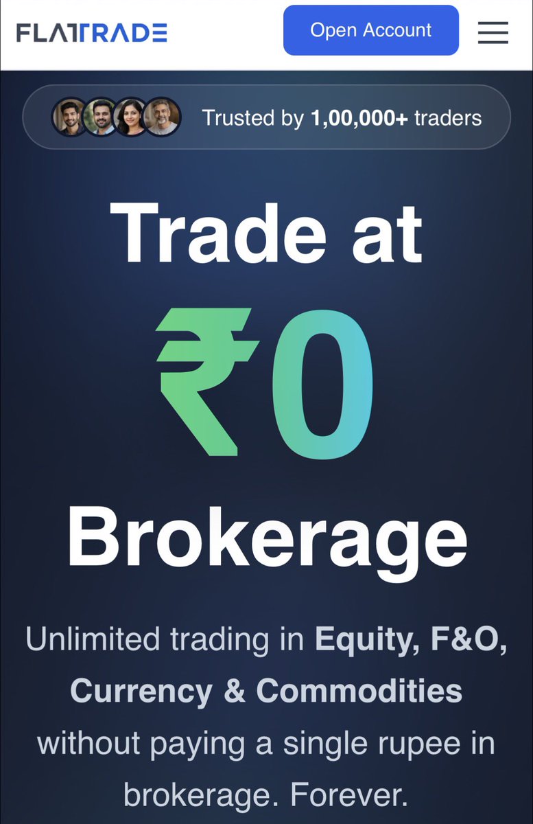 babudoabia's tweet image. What are th reviews of the Flattrade app which offers 0rs Brokerage in Future and option trader, is anyone using can share the reviews

#stockbroker #brokerapp #flattrade #groww #angelone #zerodha