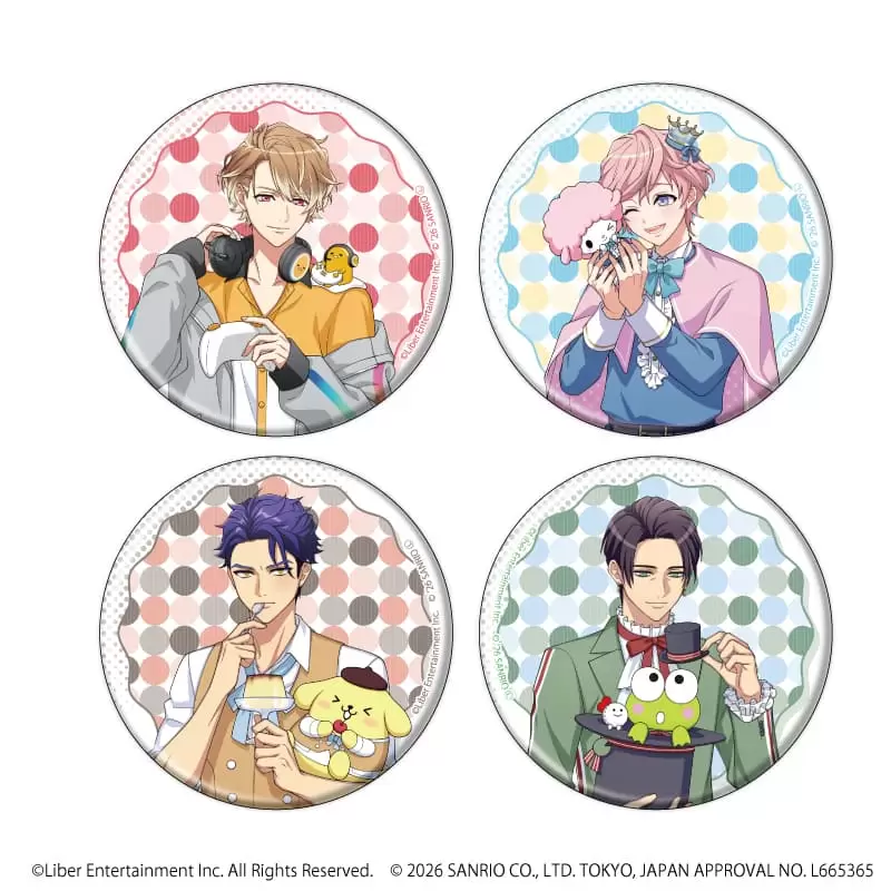 完売情報】 『A3!×Sanrio characters』 ・缶バッジ4個セット04/ドット