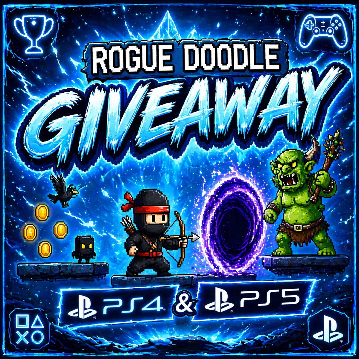 SilentGhost86's tweet image. 📣#Giveaway #PS4 #PS5

➡️ ROGUE DOODLE 🎮 

I have 5 Keys 🔑 (PS4/PS5)
EU 🇪🇺 &amp;amp; AS 🇨🇳

To win: 🔽

Repost🔄 - Like 💙 - Tag a friend 🫂
Follow: ⬇️
👤 @SilentGhost86 👻
👤 @CraePlay 👾
👤 @GGmuksInc 🐒
➡️ Comment Region &amp;amp; Plattform 🌎🎮
➡️ Sub to my YouTube Channel 🎬