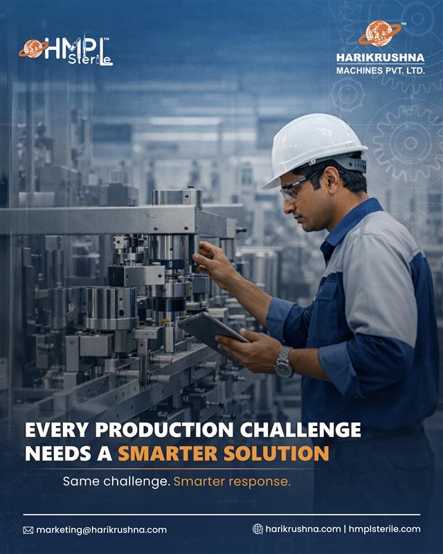 hmplgroup's tweet photo. NOT EVERY PRODUCTION CHALLENGE IS A PROBLEM.

Sometimes, it is a sign that your process needs to be faster. Smarter. More precise.

SAME CHALLENGE. SMARTER RESPONSE.

#HarikrushnaMachines #Manufacturing #PackagingSolutions #Automation #Engineering #HMPLSterile https://t.co/nrJLyMEQZT