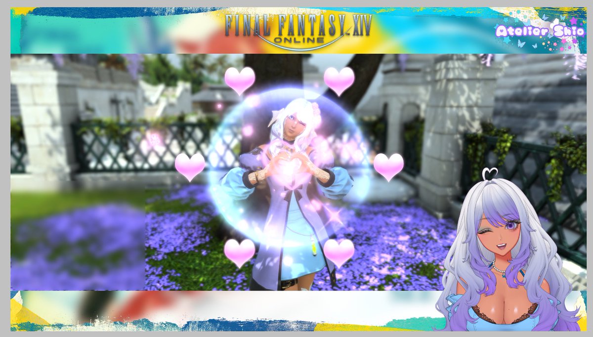 AtelierShioVT's tweet photo. SUPER EXCITED 

SE gave us Fan Fest stream assets to use this weekend 🥹

I'll be streaming FFXIV as soon as I can tomorrow! (probably around 3pm PST / 6pm EST)

You can get cute af chat thingies if you watch for about an hour or so!

See you there!!!! 🦋🦋🦋 https://t.co/4PNWi9DR9u
