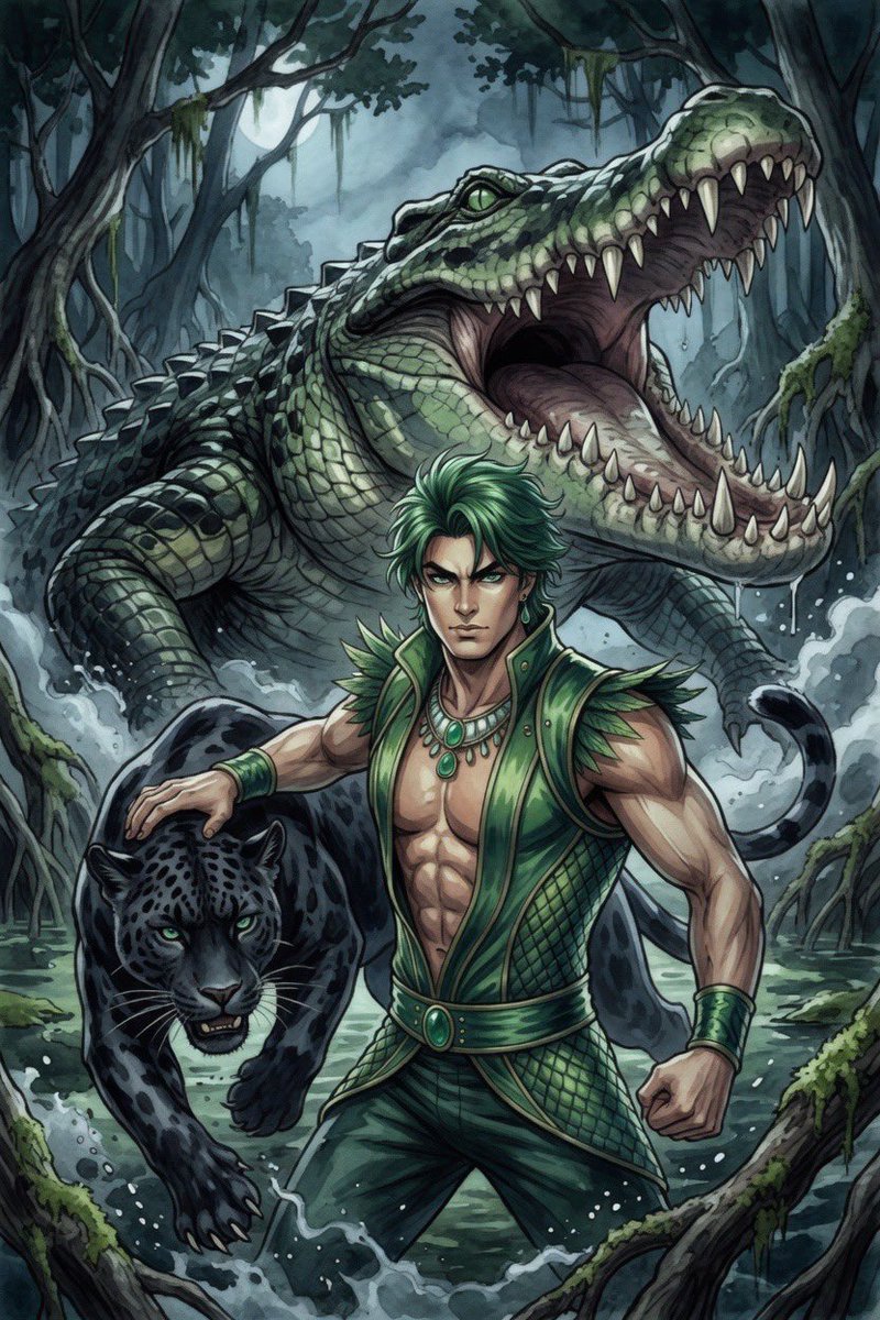 wh1s80's tweet image. 天地創造限界バトル👊🦜🐈‍⬛
史上最大のワニワニパニック🐊

たとえ兄者の足が千切れても‼️
coming soon……🎥？

＃Aztec
＃Cipactli