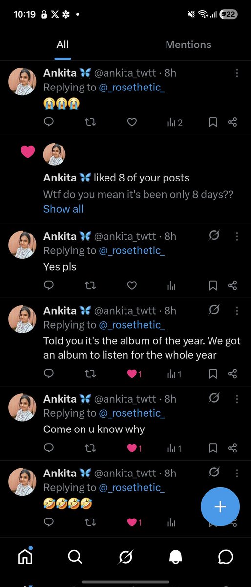 _rosethetic_'s tweet photo. Was wondering why my notifs blew up suddenly. Should have known 🥰🥰🥰 https://t.co/mxzR9MTi3t