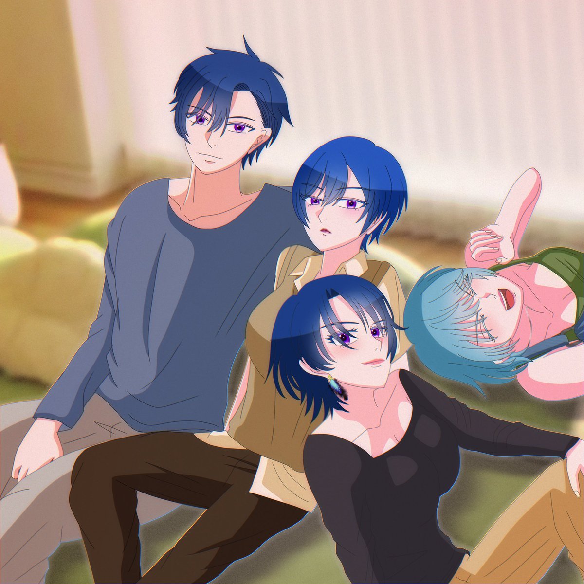 Hoshino Family

Yakumo &amp; tiga adik perempuannya. Tdk mudah menjadi kakak laki² dari perempuan di keluarga Hoshino. Dia harus menjaga ketiga adiknya selain dari laki-laki di luar sana, juga dari tuntutan keluarganya yang hanya menganggap anak perempuan sebagai aset. 

Art by me✨