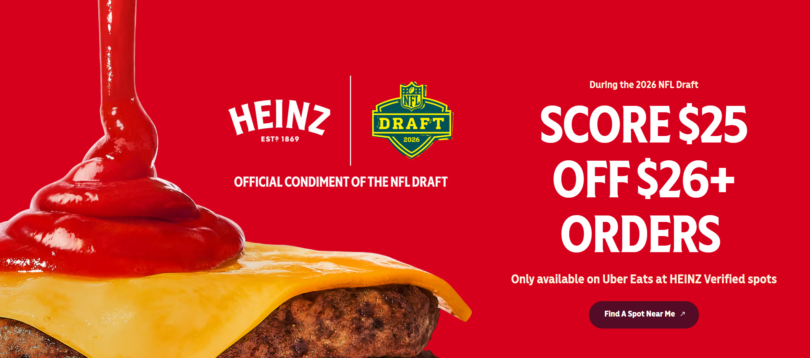 USCCStrategy's tweet image. #UberEats: $25 Off $26+ (HEINZ Verified Spots), During NFL Draft (Pick 57)
heinz.com/mr57
Signup #UberEats: Get $20 off your first 2 Uber Eats orders of $25 or more. Use the code at checkout: eats-jqof6v
ubereats.com/feed?promoCode…