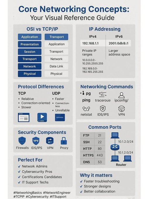 li_dr68145's tweet image. Core Networking concepts. #IP #Network #Security