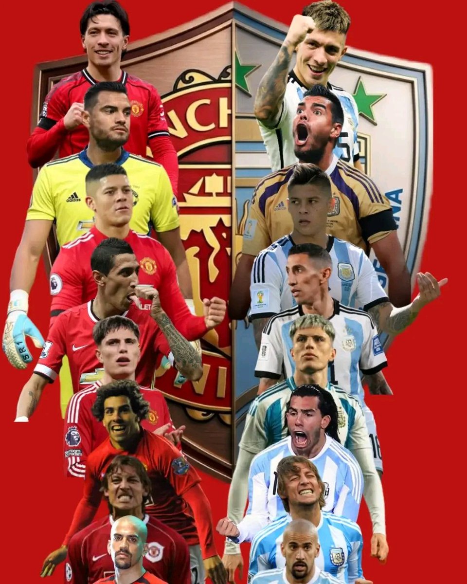 GBUnitedx's tweet image. 🔴🔴🔴List of Argentines who made transfers to Manchester United🇦🇷🇦🇷🇦🇷🇦🇷🇦🇷

🔺Sergio Romero✅
🔺Lisandro Martínez✅
🔺Alejandro Garnacho✅
🔺Ángel Di María✅
🔺Marcos Rojo✅
🔺Carlos Tevez✅
🔺Gabriel Heinze✅
🔺Juan Sebastián Verón✅

#MUFC #ManUtd #ManchesterUnited #ManUnited