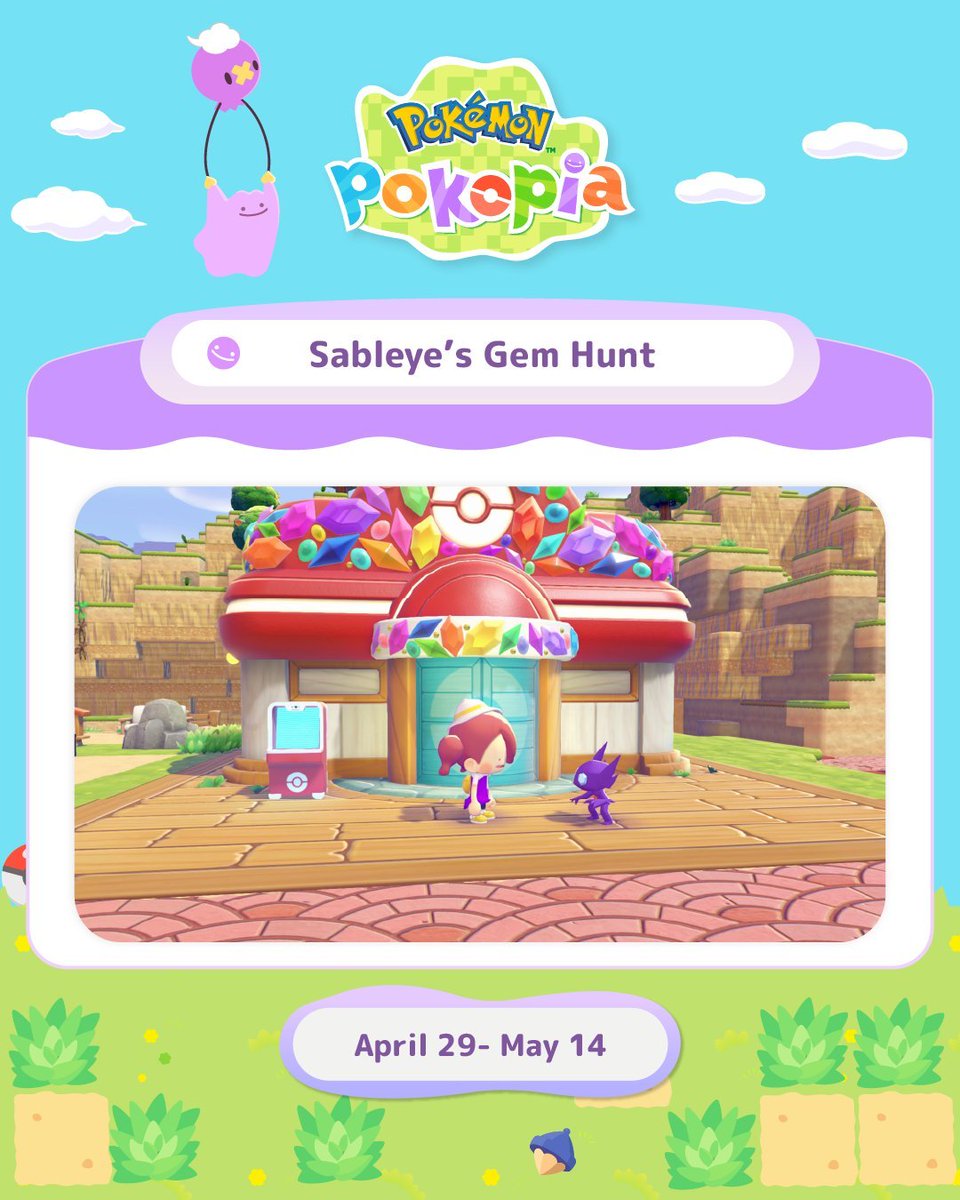 The Sableye’s Gem Hunt event will be running from April 29 to May 14 in ...