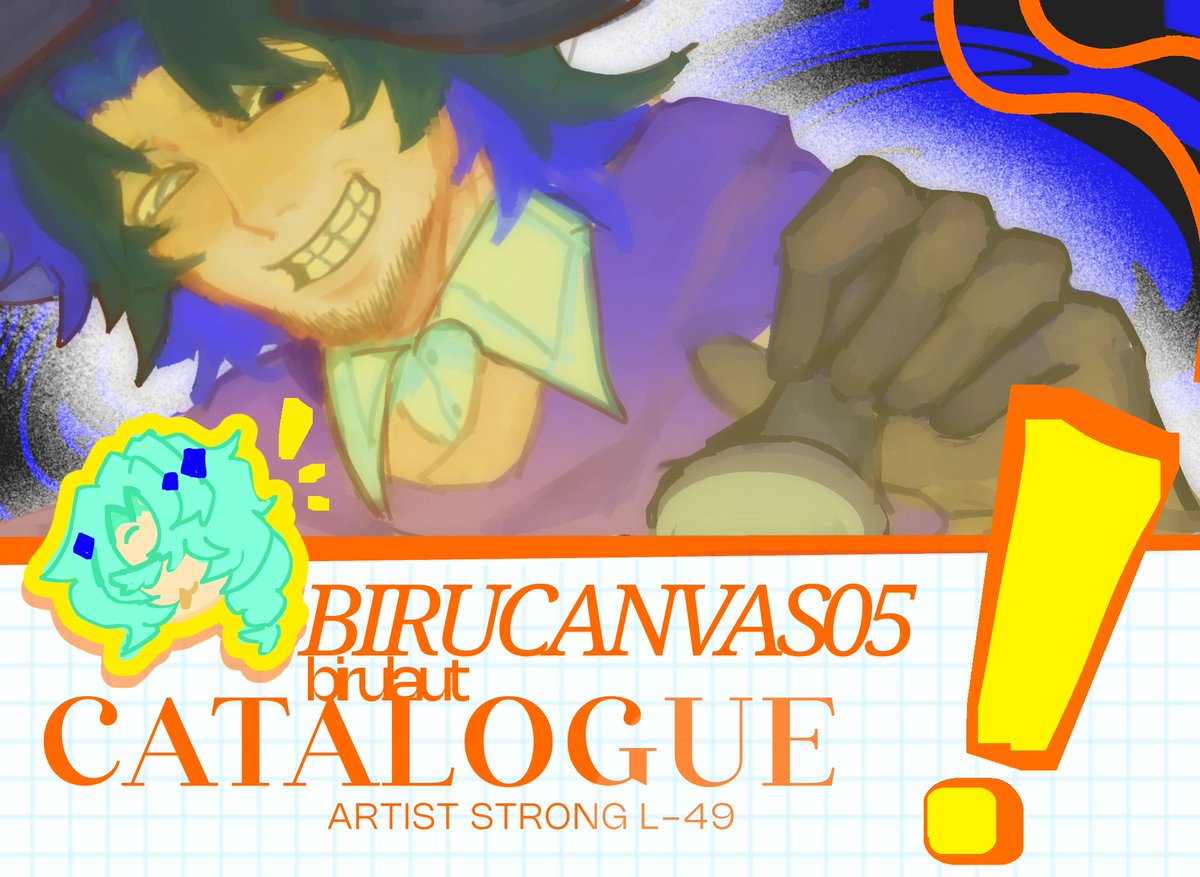 BiruCanvas05's tweet photo. [❤️&amp;🔄 appreciated! ]
▶BIRU FINAL #CF22 CATALOG !!
▶Artist strong L-49 
▶OTS &amp; PICK UP
▶Day 1 i will be at the booth!
Day 2 i wont be the booth but my merch will be still there! 
▶Grace Roblox(2), BADTHINGS,8:11game, PHIGHTING FREEBIES!
(1/2)
#comifuro22 #cf22catalogue https://t.co/ue4hDMaeOh