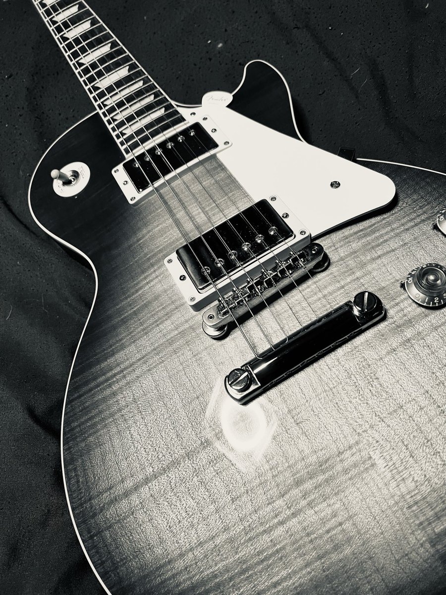 5503Std's tweet photo. モノクロにしたLesPaulってヤバいカッコイイよねー♪

#ギター
#LesPaul
#Gibson
#加工 https://t.co/nRXXZFyAAm
