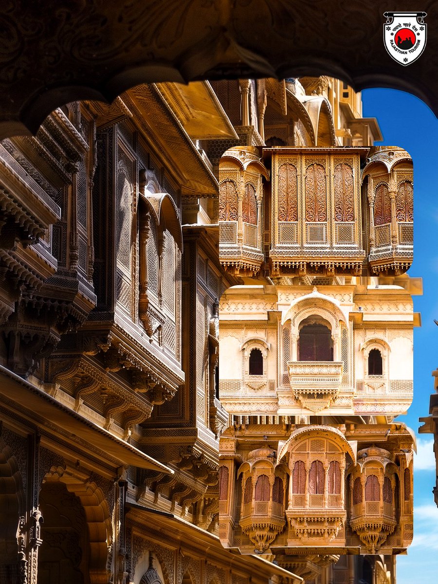my_rajasthan's tweet image. #PatwonKiHaveli #Jaisalmer #Architecture #RajasthanTourism #Rajasthan 

(2/2)