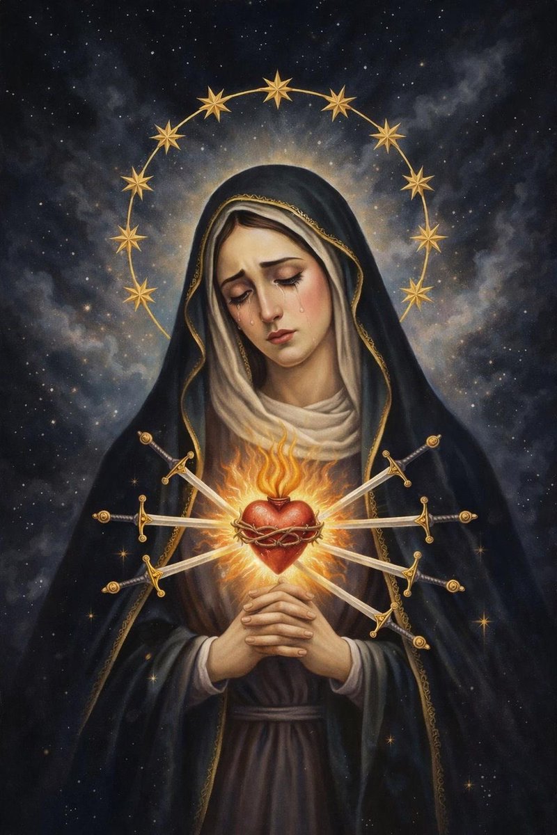 Our Lady of Sorrows understands the pain we cannot always explain.

She stood beneath the Cross and remained faithful even in heartbreak.
She knows what it is to love deeply, to suffer silently, and to trust God when the soul feels pierced by grief.

When life feels heavy, let us