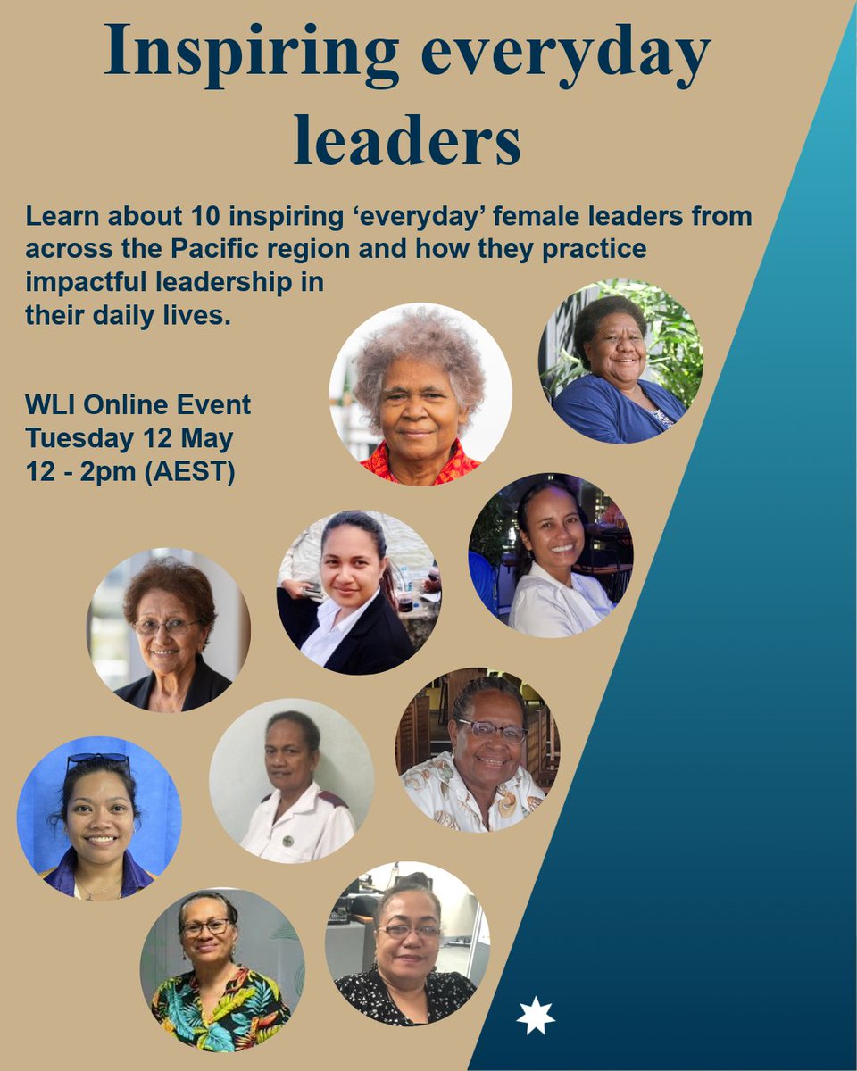 AustraliaAwards's tweet image. 👩‍💻Australia Awards’ Women Leading and Influencing are holding an online event to deep dive into exciting new research on everyday leadership.

🌏Meet the ten inspiring Pacific female leaders who influenced the findings and register here: hub.wliprogram.org/networks/event….

#Changemaker