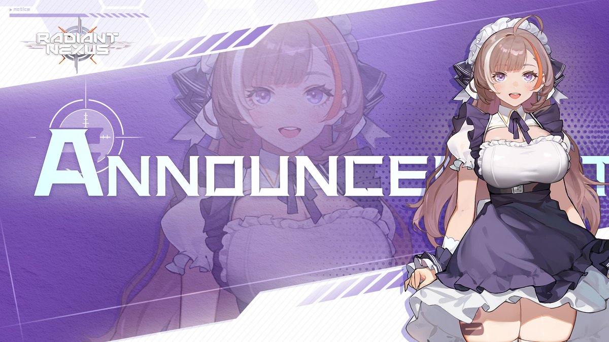 RadiantFro96373's tweet photo. Maintenance Notice

Dear Instructor,

Radiant Nexus will undergo scheduled maintenance on 2026-04-24 at 06:00 (UTC-0). During this period, you will be unable to log into the game. To ensure your account data is secure, please log out before maintenance begins. We apologize for any inconvenience this may cause.
Compensation will be sent via in-game mail after maintenance is complete. Thank you for your patience and understanding!

[Maintenance Schedule]
Date & Time: 2026-04-24, 06:00 to 09:00 (UTC-0)
Estimated Duration: 3 Hours

[Compensation]
300 Gems

[New Features]
New Story & Lore: We completely overhauled and expanded the Campaign and Private Moments stories. Stories for previously cleared stages can now be replayed anytime via Lounge > Memory Hub.
New Androids & Costumes: Aurora and Veronica have arrived! Each Android launches with two Costumes (SR and SSR). Unlock them by clearing Campaign Quests or via Construct.
New Progression Systems: Power up with Bonbons (unlocks after Campaign 3-4 at Radiant Rank Emberborn V) and Barricade (unlocks after Campaign 4-10 at Radiant Rank Flame Seeker III).
Multi-Costume Loadout: Equip Sub-Costumes to boost your active Android's stats. Sub-Costumes provide stat bonuses only and are not displayed in combat.
Co-Op Campaign: Hard Campaign just got a Co-Op mode! Help other Instructors complete stages and earn Supply Coins. Spend them on rewards in the Co-Op Shop.
Field Dispatch: Send your Androids on missions to rake in idle rewards.
Radiant Ranks: Complete promotion tasks to rank up and unlock stat boosts, new features, exclusive perks, and massive resource payouts.
Data Vault: Track your collected Costumes, Weapons, Barricades, Bonbons, and Neuro Cores. Hit milestones to unlock exclusive rewards.
Legion System: Join a Legion and complete Legion tasks to earn Legion Coins. Spend them on rewards in the Legion Shop.

[Adjustments & Compensation]
Costume Stats: Adjusted the stats for certain Android Costumes. We're sending out 20 Construct Permits as compensation.
Combat Skills: Added 4 new Combat Skills. We're sending out the corresponding Skill Manuals and Gold so you can test them out right away!
Neuro Cores: Adjusted and removed certain Neuro Core affixes. Affected Instructors will receive replacement Cores of the exact same rank and quantity (with randomized affixes), plus extra reforge materials as compensation.
Campaign Rewards: Adjusted certain Campaign Quest rewards. We're sending out 15 Construct Permits and 9,000 Gold as compensation.
Co-Op Campaign: In response to Hard Campaign's new co-op mode, we're sending out Supply Coins based on your current Hard Campaign progress.
First Purchase Pack: Adjusted the rewards for the US$4.99 pack. Instructors who purchased it prior to the update will receive the difference in rewards.
Combat System: Along with the introduction of Multi-Costume Loadout, we've balanced the Android stats and Campaign stage difficulty. We're sending out extra Android training materials to help you adapt to this change.

The Radiant Nexus Team
#radiantnexus #update #newversion #rpg #waifu