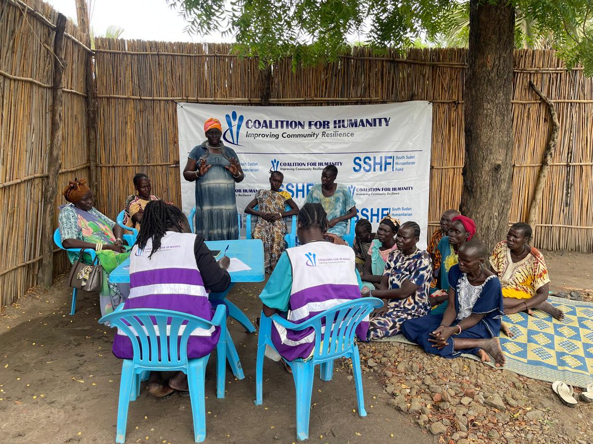 CH_SouthSudan's tweet photo. Focused Group Discussions with Women &amp; Girls in Leer town highlighted key access: safety, education access, menstrual hygiene, forced marriage, GBV, child protection, HLP &amp; women's leadership.
Listening to communities' shapes better responses.
 #SSHF @UNOCHA_Sudan #GivetoGain https://t.co/s0CvYsRPj0