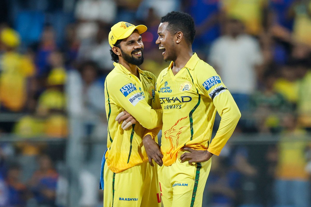 MSDian067's tweet photo. 🚨Akeal Hosein 🗣️:

Ruturaj's words motivated the team a lot to defend this total as he said "If we can't chase 180+ targets then we won't let the opponents either" [RavSports] https://t.co/SSxTb5TPw5