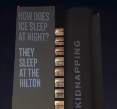 EarthFirstVoter's tweet image. Woah, this line is brutal. 
#Hilton #ICE #CAGov