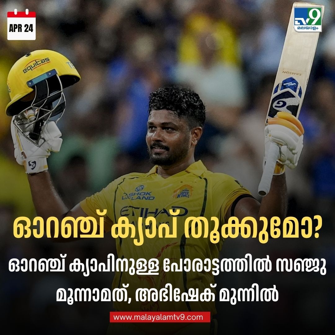 tv9malayalam's tweet image. ഏഴു മത്സരങ്ങളില്‍ നിന്ന് 293 റണ്‍സാണ് സഞ്ജു നേടിയത്. 323 റണ്‍സുമായി അഭിഷേക് ശര്‍മയാണ് ഒന്നാമത്
#sanjusamson #chennaisuperkings #tv9malayalam