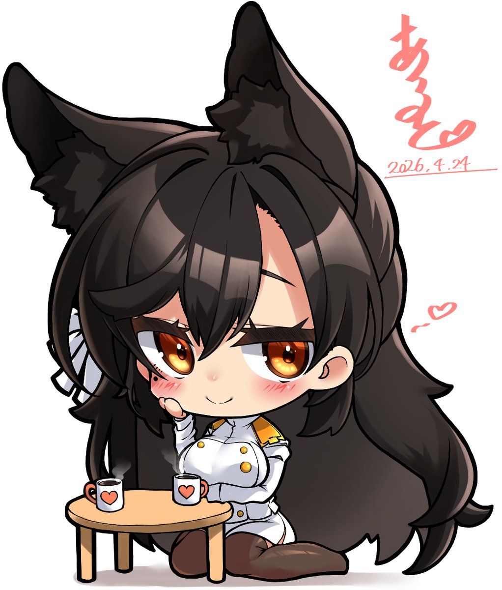 デフォルメ愛宕と休憩中☕ 