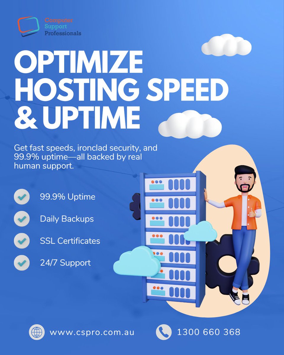 ProfessionalsCs's tweet photo. With our web hosting solutions, you get lightning-fast performance, 24/7 support and the peace of mind that your business is always online.

Get started today and experience hassle-free hosting: https://t.co/TcsRzO0aFw

#webhosting #SecureHosting  #ManagedHosting  #australia https://t.co/a2DTg1AO80
