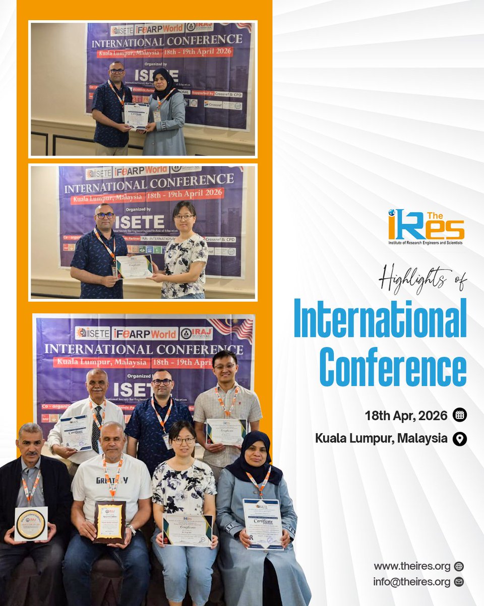 🌍✨ Conference Highlights | International Conference 2026

We are delighted to share the remarkable moments from our International Conference held in Kuala Lumpur, Malaysia on 18th April 2026.

🌐 Stay connected for more upcoming conferences and opportunities.