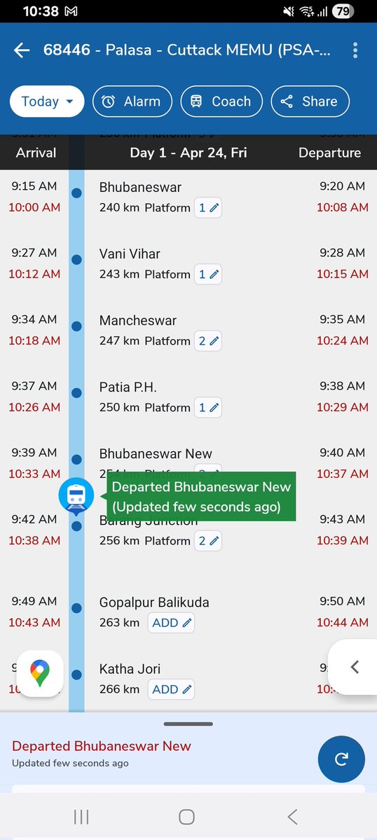 priya_swain's tweet image. @AshwiniVaishnaw @RailMinIndia @RailwaySeva train no 68446 was detained 20mins at KAPG,even was 30min late arrived to precedent 12246,which one 20min before it's schedule. About 1500 daily commuters getting mentally, physically harassed for such delay. @DRMKhurdaRoad @srdomkur