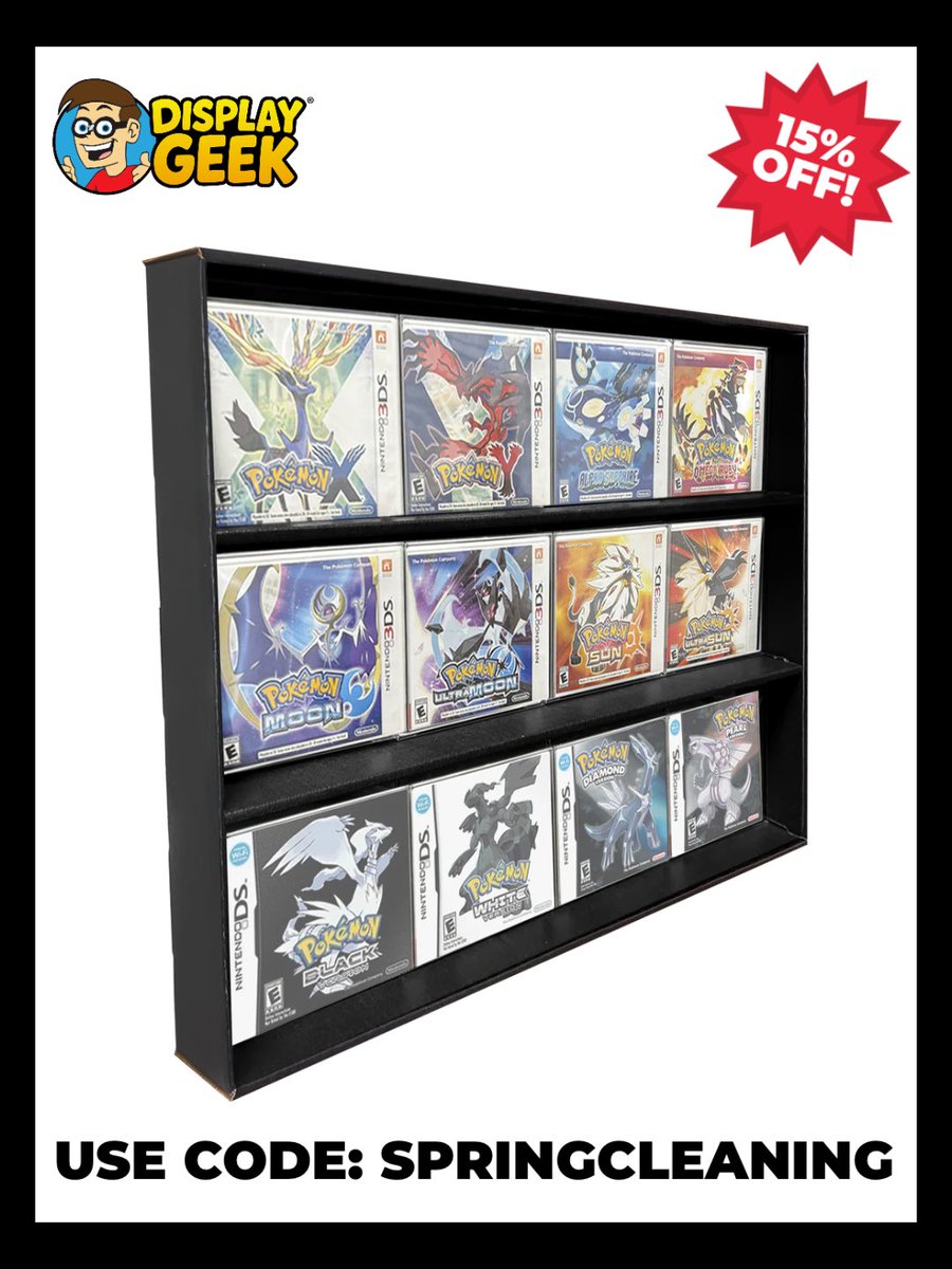 DisplayGeek's tweet image. Spring Cleaning sale on your favorite Video Game Displays! 

Save 15% with code: SPRINGCLEANING right now at DisplayGeek.com!*

*sale ends April 24, 2026 at 11:59 pacific while supplies last.

#RetroGaming #VideoGames #Nintendo #SNES #N64